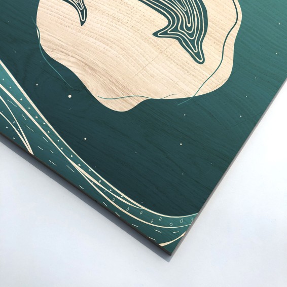 Dettaglio Wood Art Dolphin