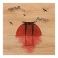Grafica Wood Art Japanese Sunset