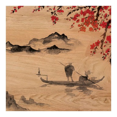Grafica Wood Art Japanese Landscape