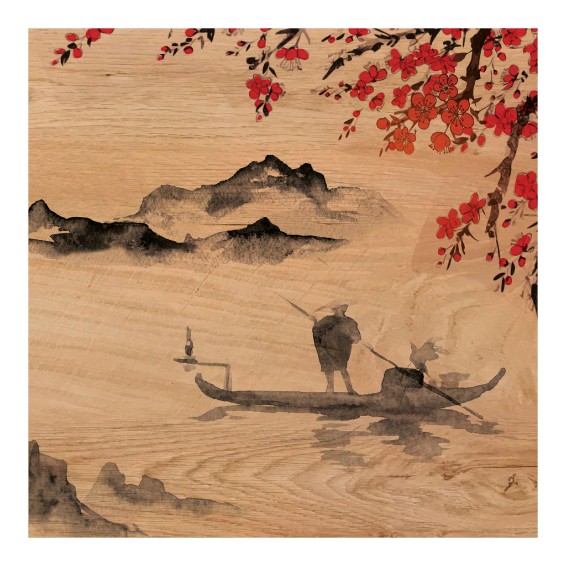 Grafica Wood Art Japanese Landscape
