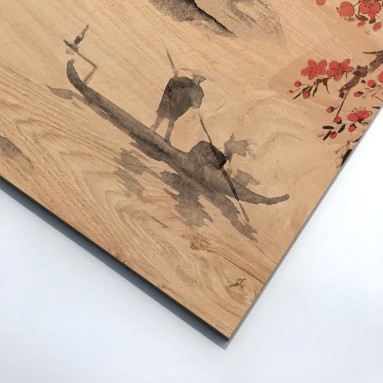 Dettaglio Wood Art Japanese Landscape