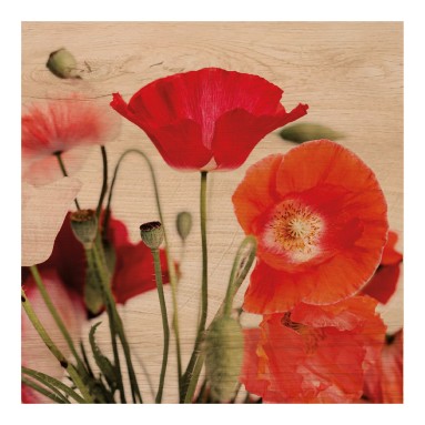 Grafica Wood Art Red Flower