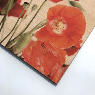 Dettaglio Wood Art Red Flower