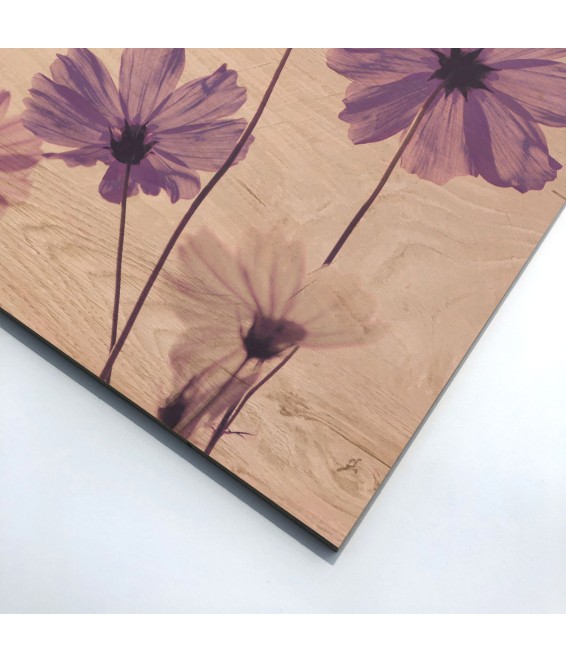 Dettaglio Wood Art Violet Flower