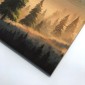Dettaglio Wood Art Foggy Pine Trees