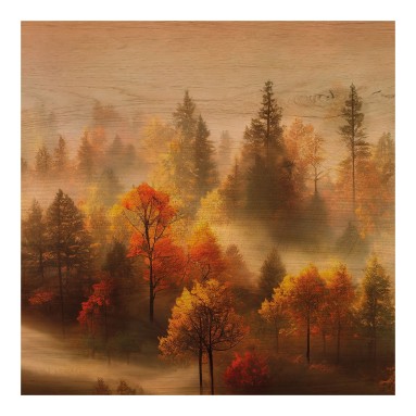 Grafica Wood Art Red Forest