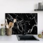 Ambientazione Paraschizzi in Alluminio Black Marble