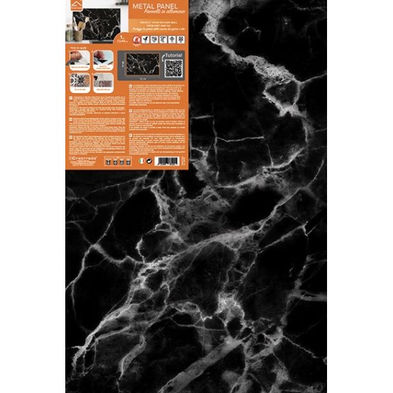 Packshot aluminum Backsplash Black Marble