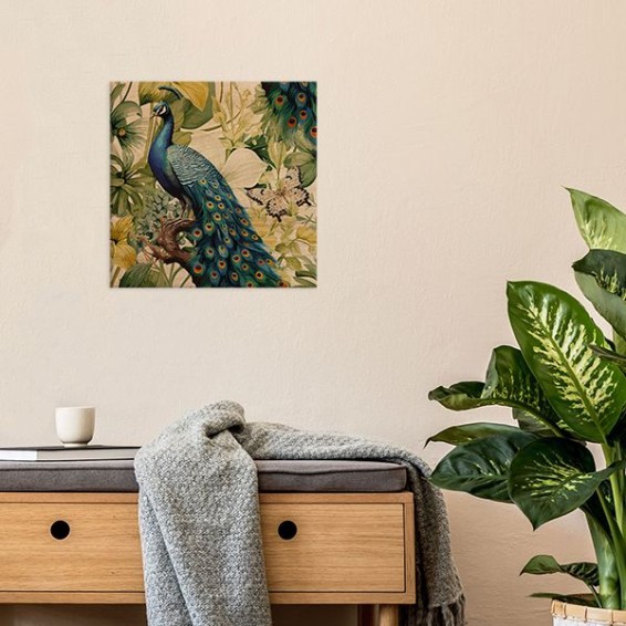 Ambientazione Wood Art Jungle Peacock