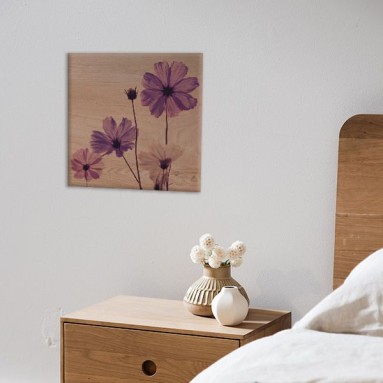 Ambientazione Wood Art Violet Flower