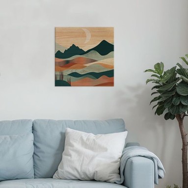 Ambientazione Wood Art Blue Landscape