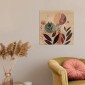 Ambientazione a trittico Wood Art Foliage Wildflowers