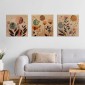 Ambientazione a trittico Wood Art Tulips Wildflowers