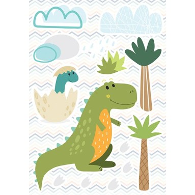  Decorazione adesiva per pareti - WA XL Flat Dinosaurs