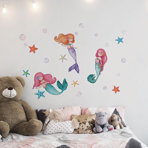 Adesivi in PVC Premium - WA L Flat Mermaids