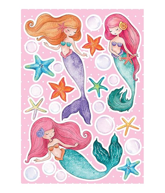  Decorazione adesiva per pareti - WA L Flat Mermaids