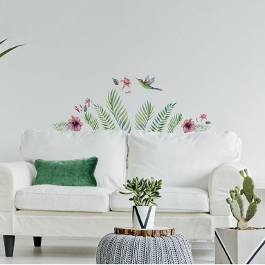 Adesivi in PVC Premium - Adesivo Murale - Tropical Hummingbird