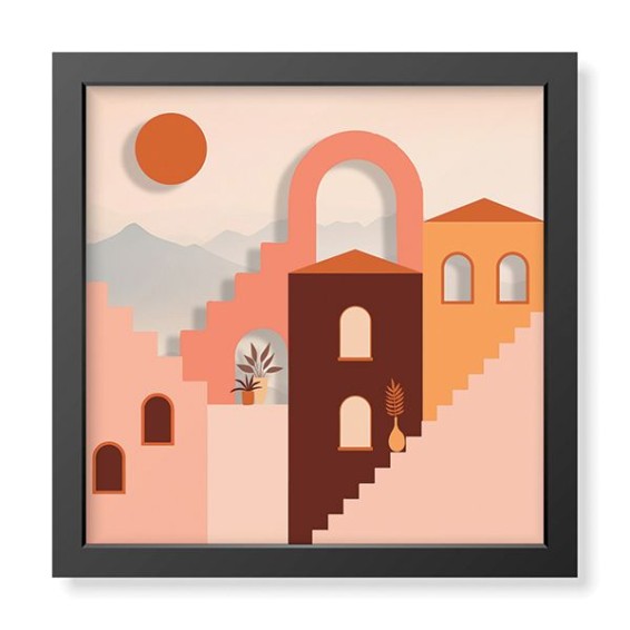 Quadro Plexiglas con cornice MDF - 3DArt - Architecture Arch