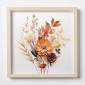 Quadro Plexiglas con cornice MDF - 3DArt - Orange DryFlowers