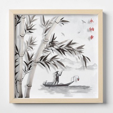 Quadro Plexiglas con cornice MDF - 3DArt - Japanese Bamboo