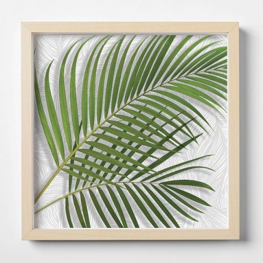 Quadro Plexiglas con cornice MDF - 3DArt - Palm Leaves