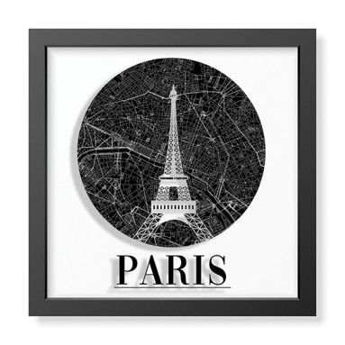 Quadro Plexiglas con cornice MDF - 3DArt - Paris City