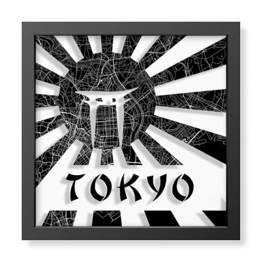 Quadro Plexiglas con cornice MDF - 3DArt - Tokyo City