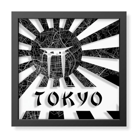 Quadro Plexiglas con cornice MDF - 3DArt - Tokyo City