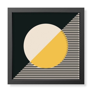 Quadro Plexiglas con cornice MDF - 3DArt - Yellow Minimal