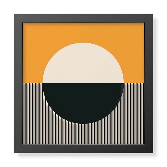 Quadro Plexiglas con cornice MDF - 3DArt - Orange Minimal