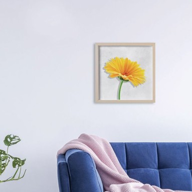  Effetti trasparenti moderni - 3DArt - Yellow Dandelion