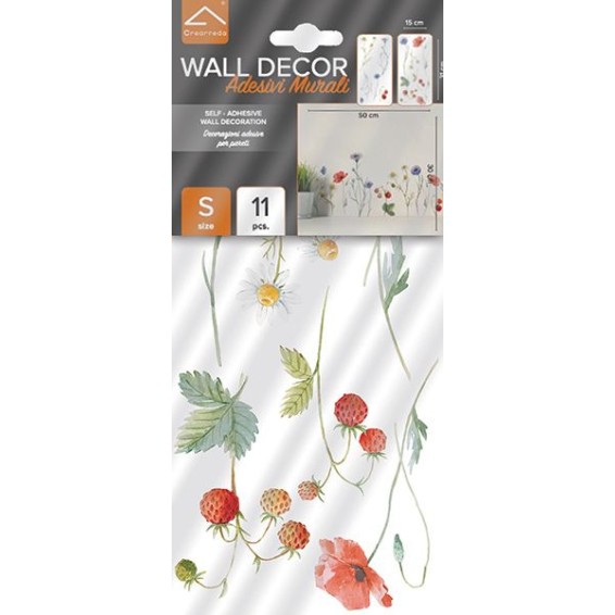 Adesivo Murale Fields Flowers | Decorazione Floreale per Pareti | Dekoidea