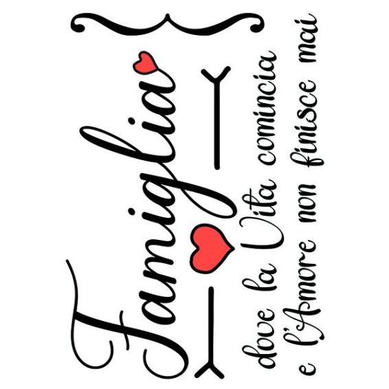  Decorazione adesiva per pareti - Frase Adesiva - Famiglia