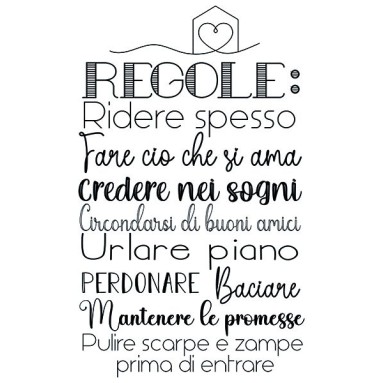  Decorazione adesiva per pareti - Frase Adesiva - Regole Felicità