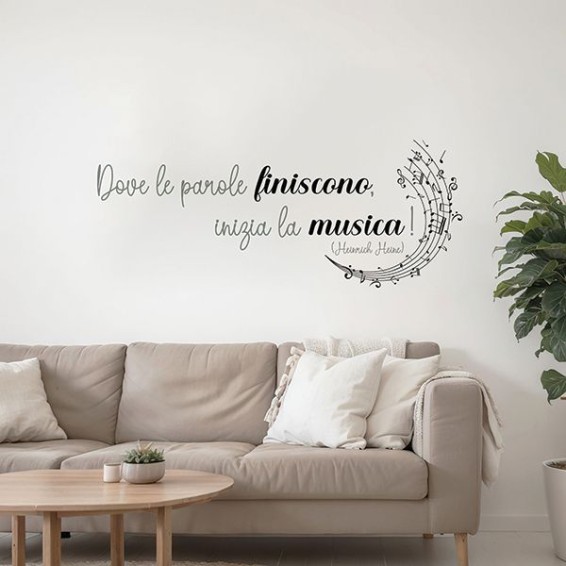 Adesivi in PVC Premium - Frase Adesiva - Musica