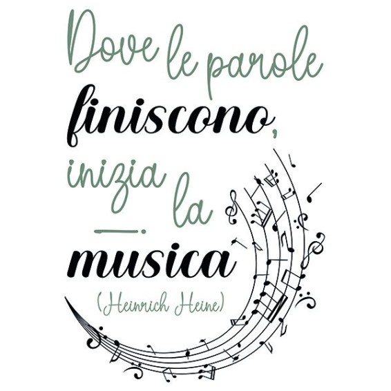  Decorazione adesiva per pareti - Frase Adesiva - Musica
