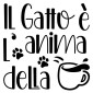  Decorazione adesiva per pareti - Frase Adesiva - Gatto