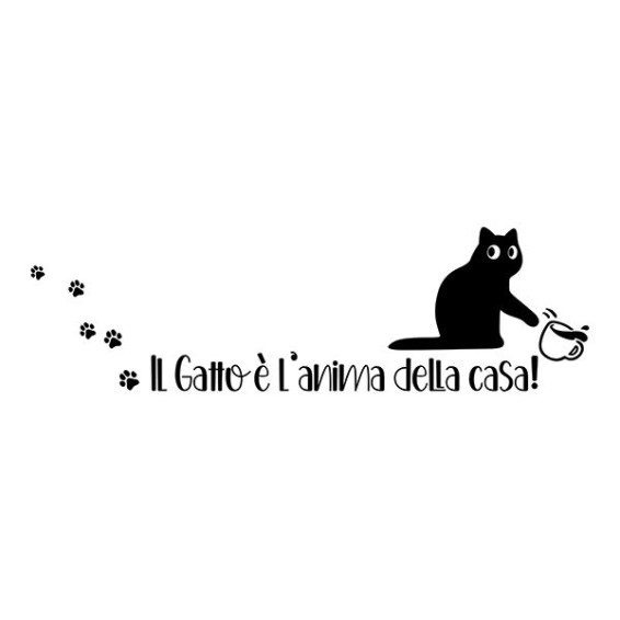 Frase Adesiva - Gatto