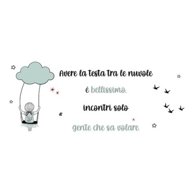 Frase Adesiva - Testa tra le Nuvole