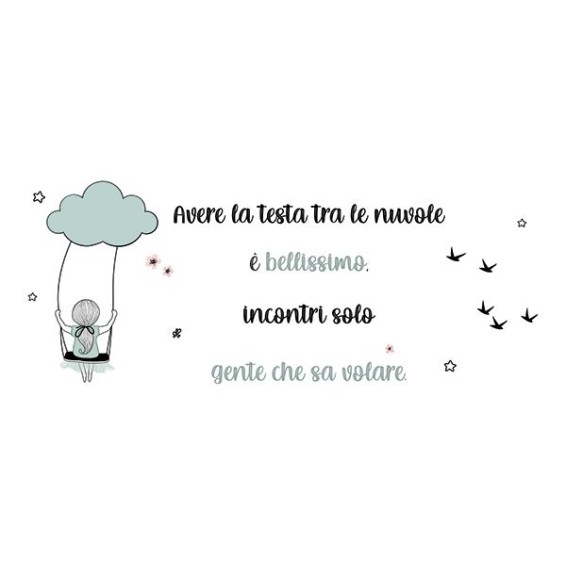 Frase Adesiva - Testa tra le Nuvole