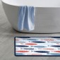 Tappeto assorbente in poliuretano - Asciughino - Blue Fishes 40x60