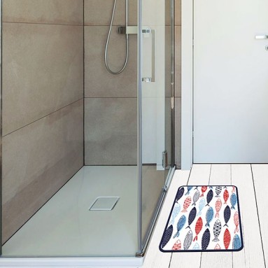  Tappeto assorbente per uso domestico - Asciughino - Blue Fishes 40x60