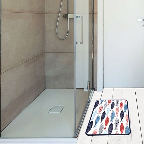  Tappeto assorbente per uso domestico - Asciughino - Blue Fishes 40x60