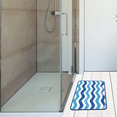  Tappeto assorbente per uso domestico - Asciughino - Blue Waves 40x60