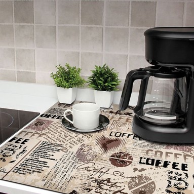 Tappeto assorbente in poliuretano - Asciughino - Coffee Pattern 40x60