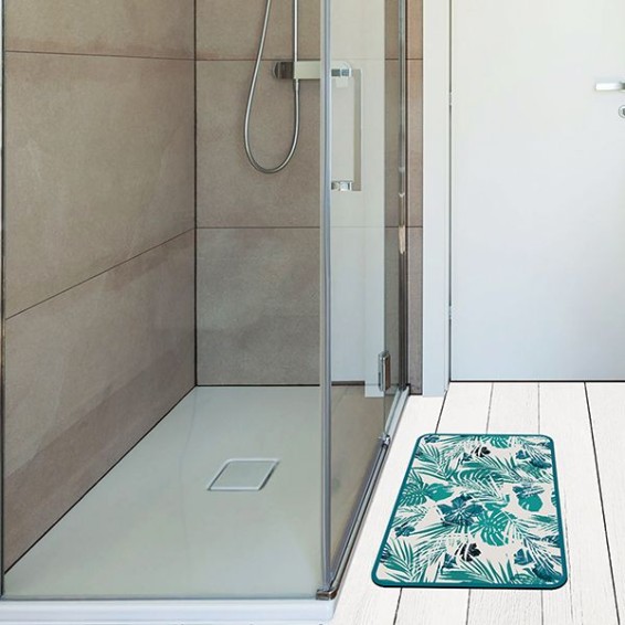 Asciughino - Blue Tropical Flower 40x60