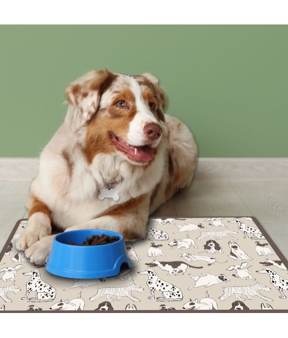 Tappeto assorbente in poliuretano - Asciughino - Grey Dogs 40x60