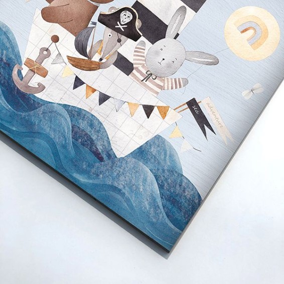 Wood Art - Smiling Friends Sailing