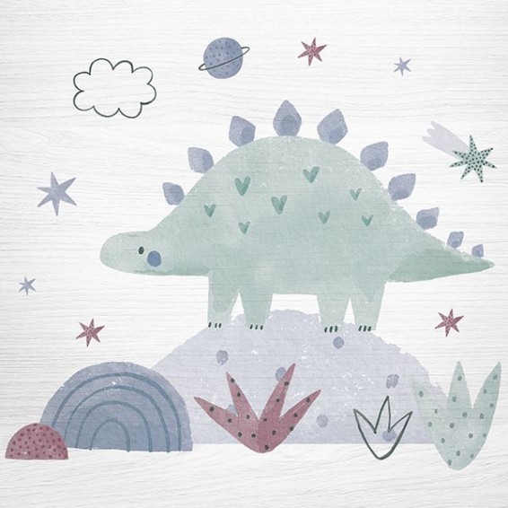  Stampa su Legno - Wood Art - Stegosaurus