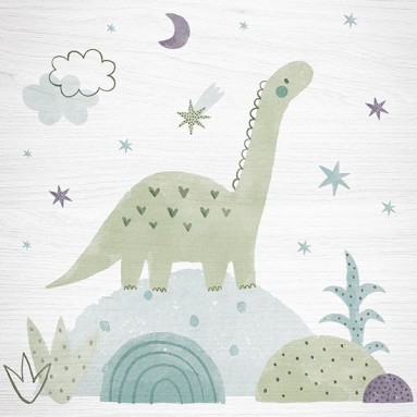  Stampa su Legno - Wood Art - Green Apatosaurus